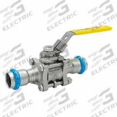 APOLLO Ball Valve: 2 in, Stainless Steel, Straight Valve Body, Press x Press, Full Port Ball Port (MPN 123457470). Key specifications — Brand: APOLLO; Handle: Lever.