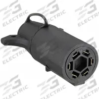 HOPKINS TOWING SOLUTIONS Wiring Adapter: 7-Way Blade, 6-Way Round, Plastic, 2 1/4 in Overall Lg (MPN 47545)