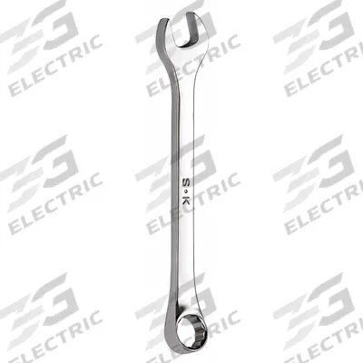 SK PROFESSIONAL TOOLS Combination Wrench: Alloy Steel, Chrome, 17 mm Head Size - Metric 6-Point Combination Wrenches