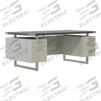 MIRELLA Office Desk: Silver, 72 in Overall Wd, 36 in Overall Dp, Stone Gray (MPN MRDBF7236SGY). Key specifications — Color: Silver; Desktop Color: Stone Gray; Material: Steel.