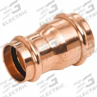 NIBCO Press Coupling Fitting: Straight, 2 1/2 in CTS x 1 in CTS size, Press-fit x Press-fit, Copper (MPN 9002850PC). Key specifications — Brand: NIBCO; Series: Press System; Broad - Material for Bullet: Copper Or Bronze; Brand - Broad: NIBCO.