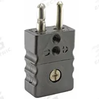 DAYTON Thermocouple Plug: Jack, For Type J Thermocouple Type, Std Plug, 2 Pins, Flat, Flat (MPN 36GL01). Key specifications — attr1432255: Flat; attr1276097: Jack; attr1276082: Standard Plug; attr1276092: DAYTON; attr1276087: Black; attr1276088: Glass-Filled Nylon; attr1276089: 36GL01.