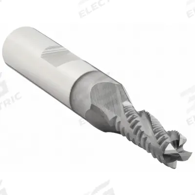 CLEVELAND Roughing End Mill: Cobalt, TiCN Coated, 4 Flute, Coarse Pitch, 3/8" Mill Dia - General Purpose Cobalt Roughing End Mills