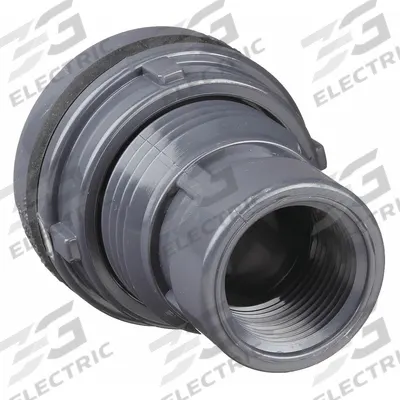 SPEARS Bulkhead Tank Fitting: PVC Body, 3/4 in Female NPT Threaded Inside - PVC Through-Wall Fittings