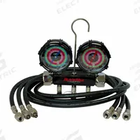 BLACKMAX Refrigerant Manifold Set: 2 Valves, 3 Hoses, Series Blackmax, 3 1/8 in Gauge (MPN MBA4P5Z). Key specifications — Product Type: Manifold Gauge Set; For Refrigerant Type: R-32; Brand: BLACKMAX; Gauge Boots: Yes; Sight Glass: No.