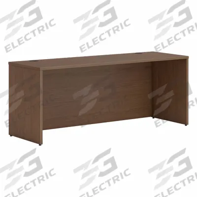 HON Credenza Shell: Laminate, Sepia Walnut, 0 Pedestals, 0 Drawers, 72 in Overall Wd - Desk Shells