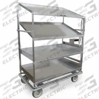 LAKESIDE Dish Breakdown Cart: 1,000 lb Max Load Capacity, 4 Shelves, 69 1/4 in Overall Ht (MPN B592). Key specifications — NSF Certified: Yes; Brand: LAKESIDE; Caster Type: (2) Swivel; Material: Stainless Steel; Product Type: Dish Breakdown Cart.