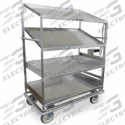 LAKESIDE Dish Breakdown Cart: 1,000 lb Max Load Capacity, 4 Shelves - Soiled Dish Breakdown Carts