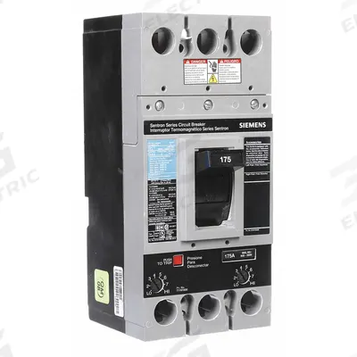 Siemens Molded Case Circuit Breaker: 175 A Amps, 22kA at 600V AC, Fixed, Lug, ABC - FD-Frame Siemens Molded Case Circuit Breakers