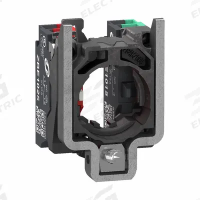 SCHNEIDER Contact Block: 22 mm Panel Mounting Size, 1NO/1NC, Momentary, ZB4 Series - Contact Blocks