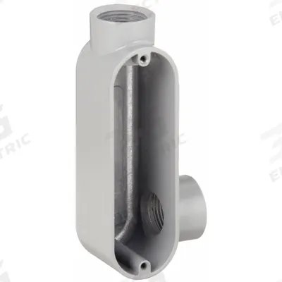 RACO Conduit Outlet Body: Aluminum, 1/2 in Trade Size, LR Body, 4.3 cu in Body Capacity - LR - 90° Elbow Type