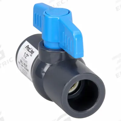 APPROVED VENDOR Manual Two-Way Ball Valve: 1/2 in, PVC, Straight, Socket x Socket, One-Piece - PVC Ball Valves