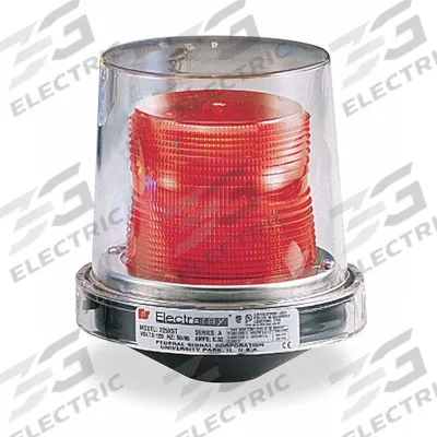 FEDERAL SIGNAL Strobe Light: 120V AC, 7 1/2 in Overall Ht, 5 1/2 in Overall Dia, Red - Multimode Lights for Hazardous Locations
