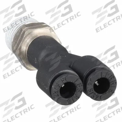LEGRIS Push-Fit Wye Fitting: 1/8 in Pipe x 5/32 in OD x 5/32 in OD Size, 1 9/32 in Overall Lg - Nylon & Nickel-Plated Brass Tube Fittings