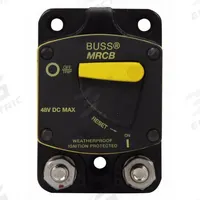 Hi-Amp Circuit Breaker: CB187F, 48V DC, 5 kA at 48V DC, Stud (MPN CB187F-200). Key specifications — Series: CB187F; Voltage: 48V DC; Interrupt Rating: 5 kA at 48V DC; Terminal Connection: Stud; Circuit Breaker Type: Hi-Amp Circuit Breaker; Brand: BUSSMANN.