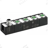 MURRELEKTRONIK IO-Link hub: 4 Output Ports, 5-Pole A-Coded M12 Female, 0 Digital Inputs, IP68 (MPN 59840). Key specifications — attr912985: COM3 (230.4 kbit/s); attr912983: 24V DC; attr912984: IP68.