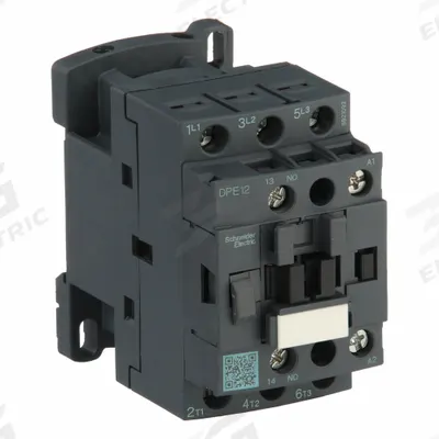 SCHNEIDER Magnetic Contactor: Non-Reversing, 3 Poles, 3NO Contacts, 12 A - Non-Reversing IEC Contactors