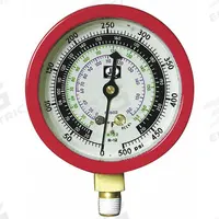 JB INDUSTRIES High Side Gauge: High Side Gauge, 0 psi to 500 psi, Liquid Filled, 3 1/8 in Dia, Red (MPN M2-875). Key specifications — Brand: JB INDUSTRIES; Accuracy: ± 1%; Color: Red; Calibration Certificate Type: Not Certified; For Refrigerant Type: R-502.