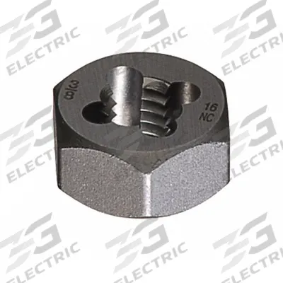 CLEVELAND Hex Threading Die: M14x1.5 Metric, 1 1/16 in Hex Wd, Carbon Steel (MPN C29196) - Solid Hex Rethreading Dies
