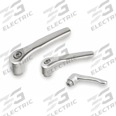KIPP Adjustable Handle: SS, 1/4"-20 Thread, 12 mm Thread Lg - Corrosion-Resistant Teardrop-Style Adjustable Handles with Threaded Hole
