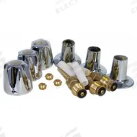 APPROVED VENDOR Shower and Tub Rebuild Kit: Circle Trim Plate, Chrome Finish, Knob Faucet Handle (MPN RBK6346). Key specifications — Compatible Product Type: Price Pfister Bathtub and Shower Faucets; Brand: APPROVED VENDOR; Product Type: Shower Rebuild Kit; Trim Plate Shape: Circle; Handle Material: Brass; Trim Finish/Color: Chrome.