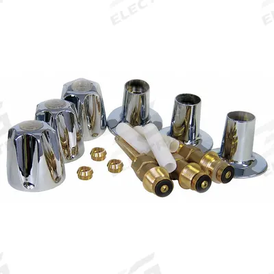 APPROVED VENDOR Shower and Tub Rebuild Kit: Circle Trim Plate, Chrome Finish - Handle, Trim & Valve Kits for Bathtubs & Showers