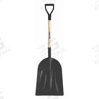 WESTWARD Scoop Shovel: 2 Ribs, Plastic, #12 Blade Size, 14 3/8 in Blade Wd, 18 3/4 in Blade Lg, Wood (MPN 45GV20). Key specifications — attr979006: Plastic; attr979016: Scoop Shovel; attr987921: #12; attr979009: WESTWARD; attr979010: Black.