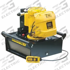 ENERPAC Hydraulic Pump: 10,000 psi Max. Op Pressure, 40 cu in/min Max. Flow Rate, 1 hp Max. HP (MPN ZE3420SB). Key specifications — attr941810: ZE3420SB; attr941817: 4-Way; attr941814: Advance.