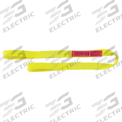LIFT-ALL Web Sling: Type 3, Nylon, 7 ft Sling Lg, 12 in Eye Lg - Light-Use Nylon Flat-Eye Web Slings