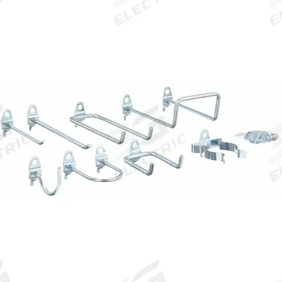 APPROVED VENDOR Pegboard Hook Assortment Kit: 1/4 in Peg Hole - Hook & Toolholder Assortments for Round-Hole Pegboard