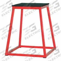 CHAMPION SPORTS Plyo Box: Black/Red, 24 in Box Ht, 15 in Box Wd, Steel, 350 lb Wt Capacity - Max (MPN PXB24)