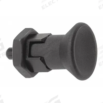 KIPP Indexing Plunger: Locking, Steel, 5/8"-11 Thread - Locking Short-Pin Pull-Knob Indexing Plungers with Jam Nut