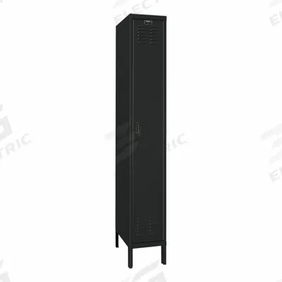 HALLOWELL Locker: 12 in x 12 in x 78 in, Louvered, 1 Tiers, 1 Units Wide, 8-Digit Code/Key - Louvered Metal Wardrobe Lockers