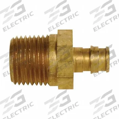UPONOR Barbed Fitting Adapter: 3/4 in ID x 3/4 in Pipe Size, Barbed x NPT, Brass - Expansion Brass Barbed Tube Fittings