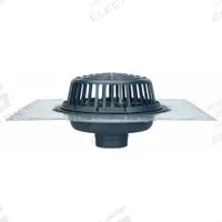 ZURN Roof Drain: 15 in Overall Dia, 10 in Overall Ht, 4 in Nominal Pipe Size, Cast Iron, Plastic (MPN Z100-4NH-DP). Key specifications — Connection Type: No Hub; Includes: Clamping Collar; Dome Material: Plastic; Brand: ZURN.