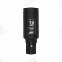 INGERSOLL RAND Impact Socket: Metric, 19 mm Socket Size, 6-Point, Deep, 2 61/64 in Overall Lg (MPN DXS2SM19L). Key specifications — attr1215501: INGERSOLL RAND; attr1215515: Manganese Phosphate; attr1215518: 19 mm.