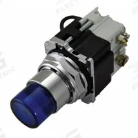 EATON Pilot Light: 30 mm Panel Mounting Size, Blue, Incandescent, 10250T Series (MPN 10250T235NC24). Key specifications — Series: 10250T; Brand: EATON; Includes Push-To-Test: Push-To-Test Included.