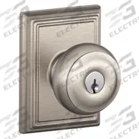 SCHLAGE Door Lockset: Office Knob Locksets, Nickel (MPN F51A GEO 619 ADD). Key specifications — Lockset Style: Georgian.