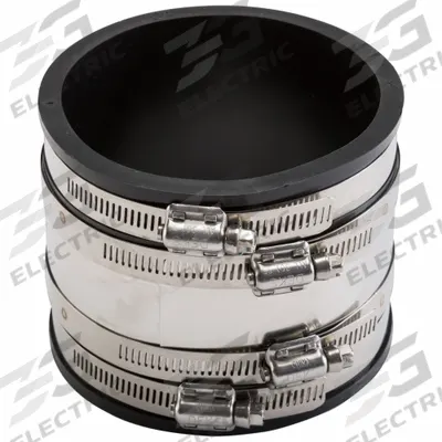 APPROVED VENDOR Flexible Pipe Straight: PVC, For 4 in Pipe, Clay, 4 in Overall Lg - Shielded Flexible Transition Couplings