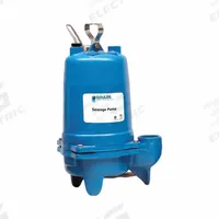 GOULDS Sewage Ejector Pump: Cast Iron, Single Phase, 3/4 hp, 230V AC, 2 in Max. Dia. Solids, 9.4 A (MPN WS0712B). Key specifications — Impeller Material: Cast Iron; Rated Voltage: 230V AC; Brand: GOULDS; Discharge Orientation: Vertical; Switch: Not Included.