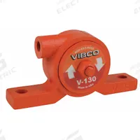 VIBCO Pneumatic Vibrator: 80 lbf, 19,000 vpm, 1/8 in NPT, V, 72 dBA, Cast Iron, Continuous (MPN V-130). Key specifications — attr671163: 72 dBA; attr671170: 80 lbf @ 60 psi; attr671165: 10,000 vpm @ 20 psi; attr671184: 1/8 in; attr671185: NPT; attr671192: NPT; attr671193: 1/8 in; attr671175: VIBCO.