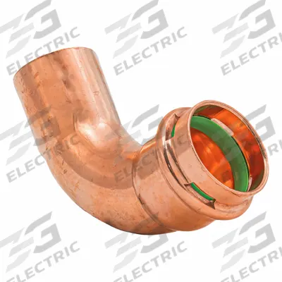 QUICKFITTING SUREPRESS Press Copper 90-Degree Elbow: 1 in CTS x 1 in CTS size - Plumbing Copper & Bronze Press Tube Fittings with Seal Window
