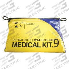 ADVENTURE MEDICAL First Aid Kit and Housing: Gen Purpose, 4 People Served, 120 Components, Nylon (MPN 0125-0390). Key specifications — Adhesive Bandages Included: (5) Bandages; Application: General Purpose; Brand: ADVENTURE MEDICAL; Housing Color: Blue; Housing Material: Nylon; Includes Oral or Inhalant Medication: Medication Included; Mountable: Portable; Oral and Inhalant Medicinals Included: (2) Acetaminophen.