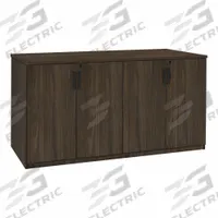 REGENCY Storage Cabinet: Neo Walnut, Laminate/Melamine, 36 in Overall Ht, 72 in Overall Wd, 4 Doors (MPN LSC7236NW). Key specifications — Material: Laminate; Brand: REGENCY; Color: Neo Walnut; Locking: Yes.