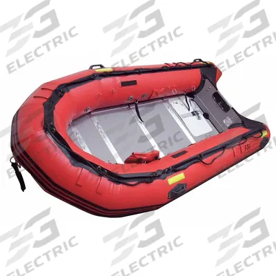 FSI Rescue Boat: 2,450 lb Load Capacity, 11 Max Passengers, Black/Red - Rescue Boats