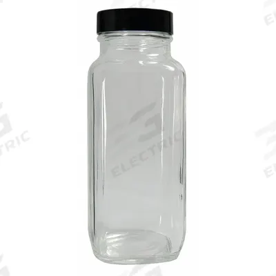 QORPAK Mixing/Storage/Sampling Bottle: 240 mL, 43-400, Phenolic, Polyethylene - Rectangular Glass Lab Bottles