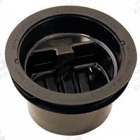 RECTORSEAL Trap Seal: 3 3/4 in Overall Dia, 16 1/4 in Overall Wd, 1 1/4 in Overall Ht, Black, Slip (MPN 97043). Key specifications — Material: HDPE; Connection Type: Slip; Brand: RECTORSEAL; Color: Black.