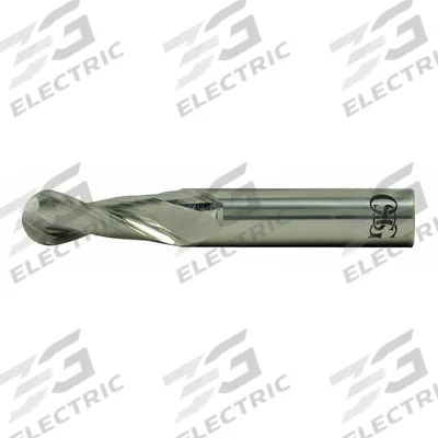 OSG Ball End Mill: Carbide, 2 Flute, 1/8" Mill Dia, 3/8" LOC, 1-1/2" OAL (MPN 20100100) - Carbide Ball End Mills for Aluminum