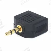 MONOPRICE Audio Splitter: (1) 3.5 mm Stereo Male x (2) 3.5 mm Stereo Female Splitter, Black (MPN 7204). Key specifications — Product Type: Audio Splitter; Manufacturer Part Number: 7204; Brand: MONOPRICE; End 1 Connection Type: 3.5 mm Stereo Male; End 2 Connection Type: 3.5 mm Stereo Female.