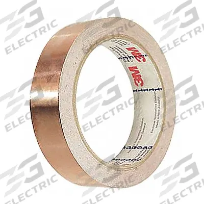 3M Conductive Electrical Tape: 1 in Wd, 18 yd Lg, 2.6 mil Thick, 600 V Volt Rating - General Purpose Foil Electrical Tape